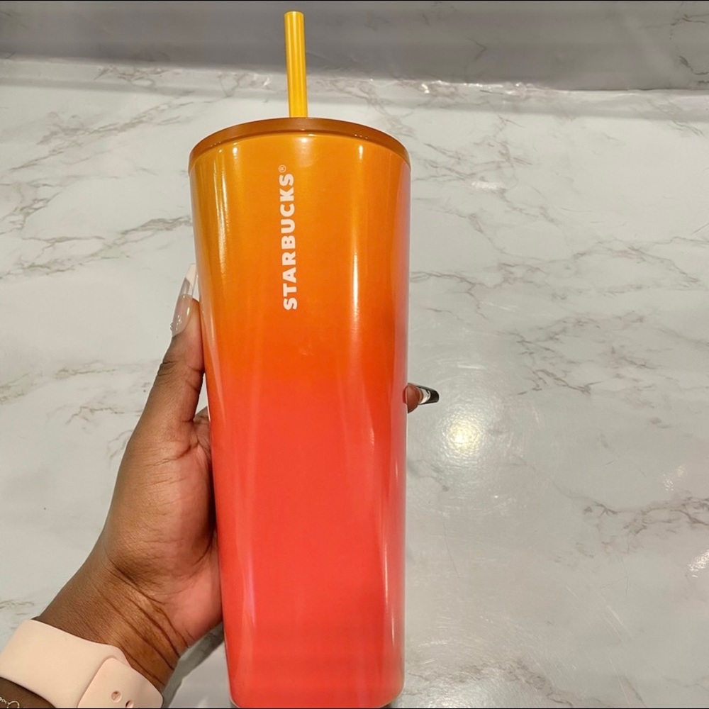 NEW Starbucks Summer Ombre Gradient Mango
Orange Stainless Steel Cup 2022